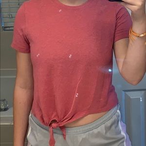 a pacsun t-shirt with a tie in the front!